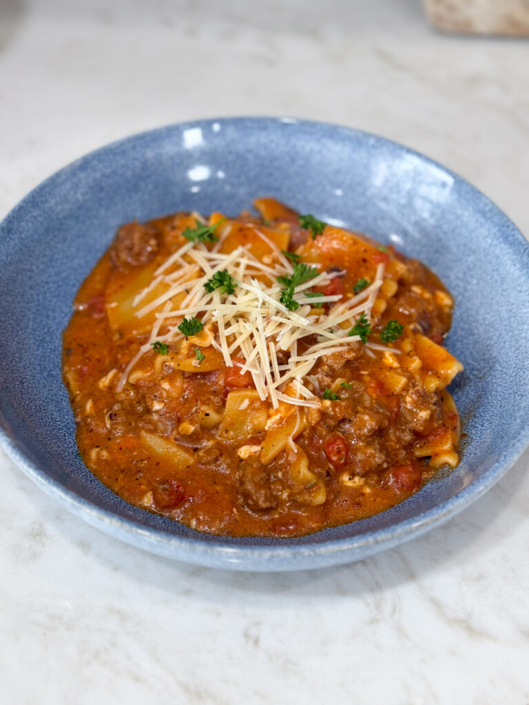 easy lasagna soup skillet