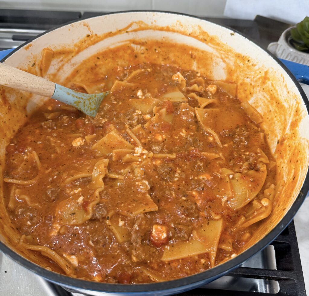 easy lasagna soup skillet