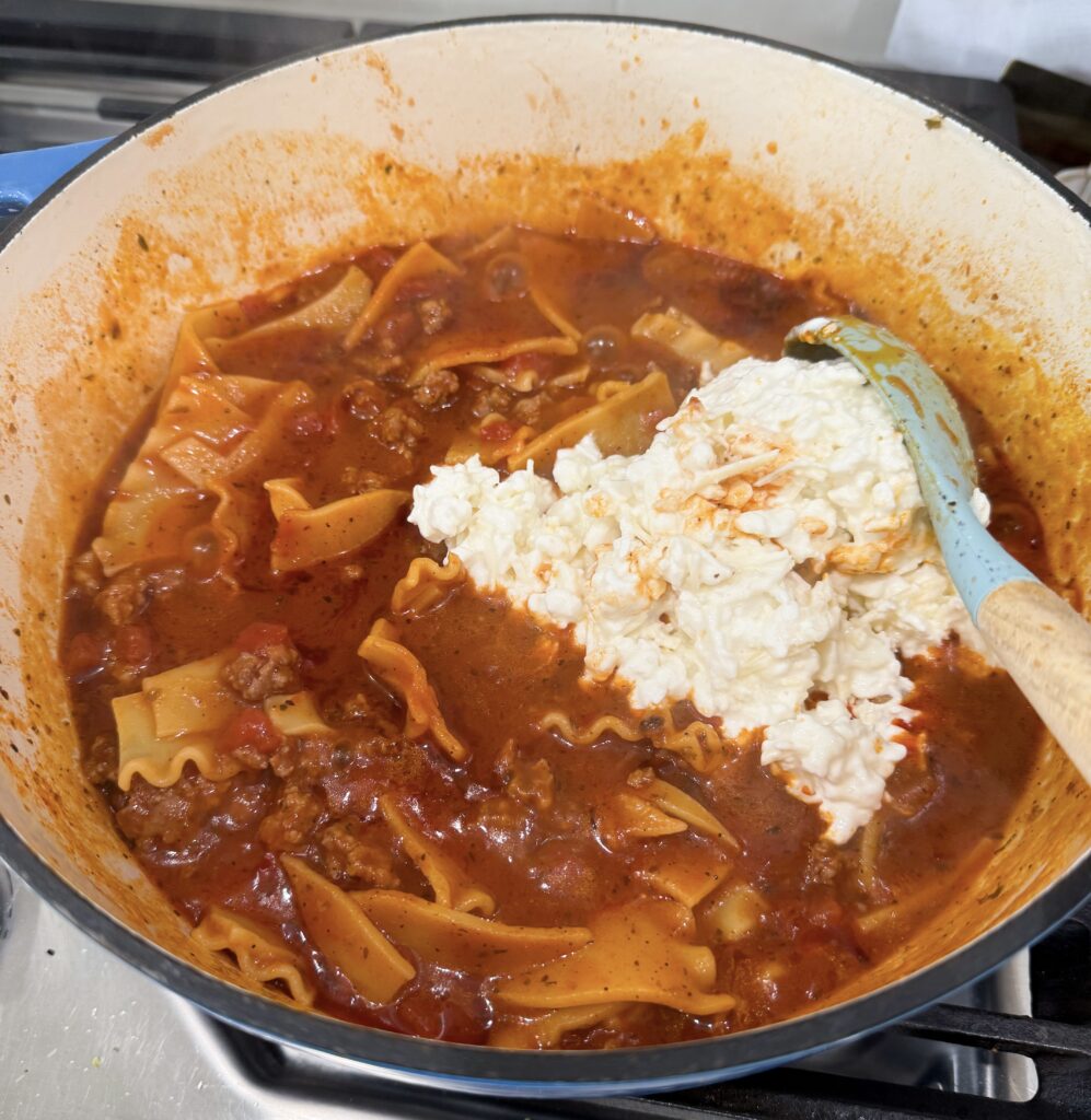 easy lasagna soup skillet