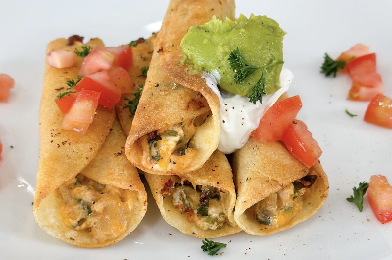 cheesy chicken taquitos