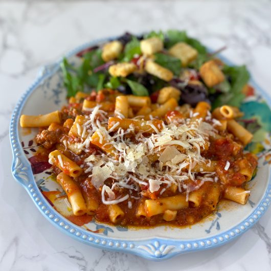 slow cooker baked ziti