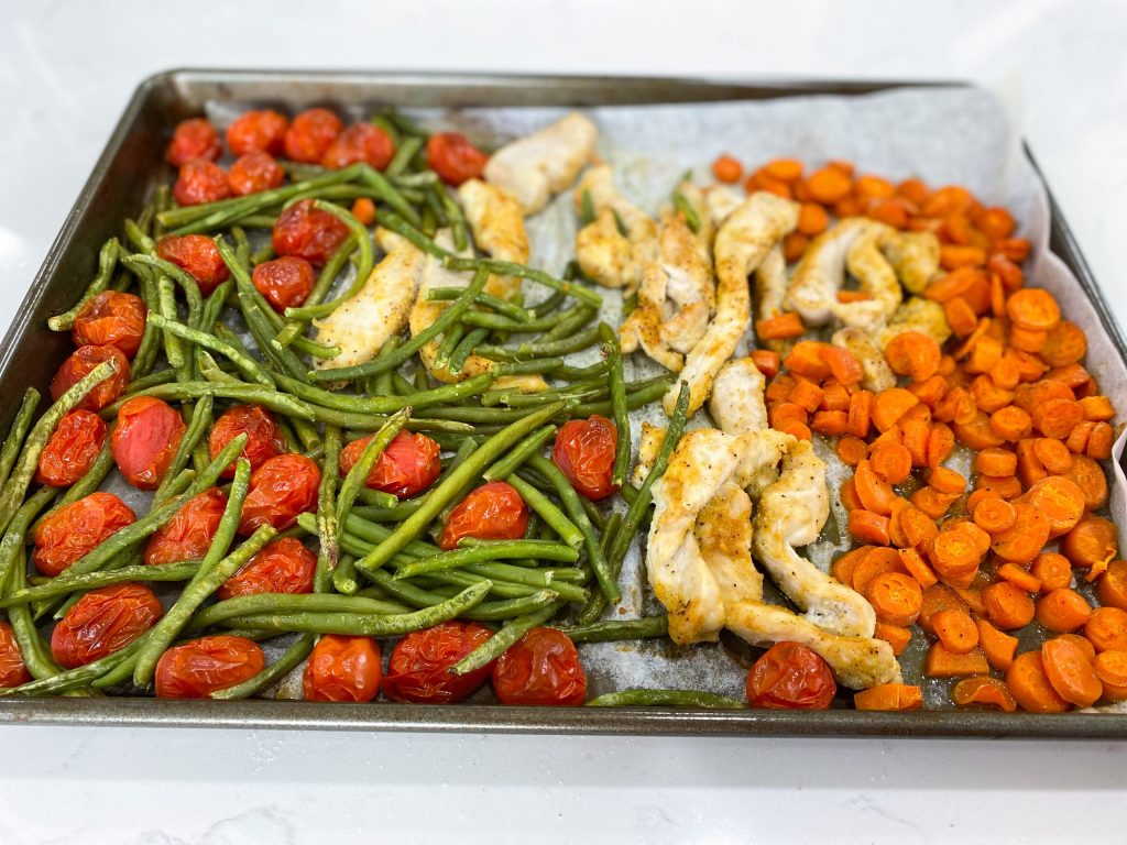 sheet pan roasted chicken and vegetables