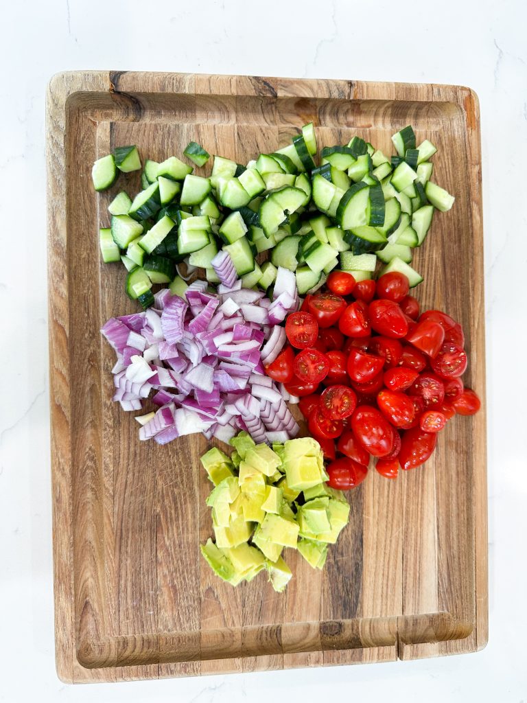 Avocado corn salad ingredients