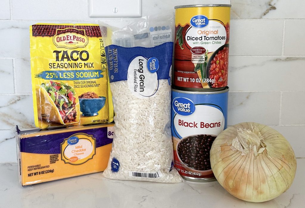 Taco rice ingredients