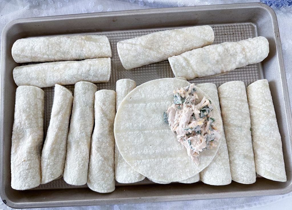 cheesy chicken taquitos