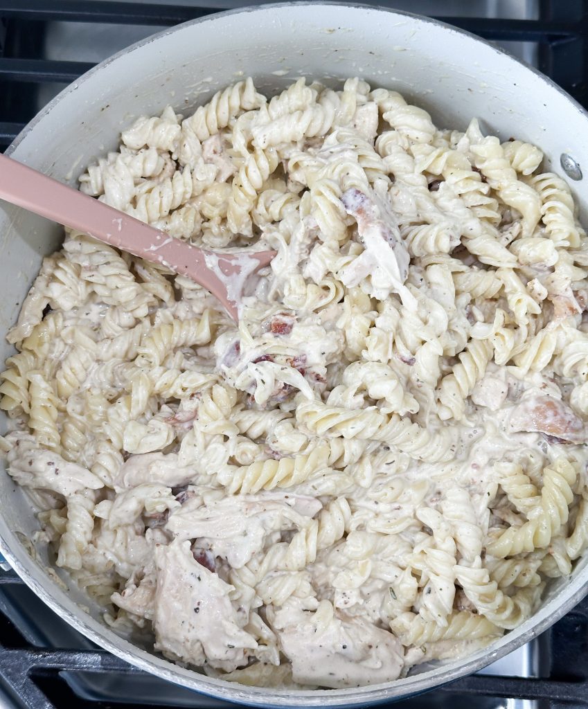 rotisserie chicken bacon alfredo