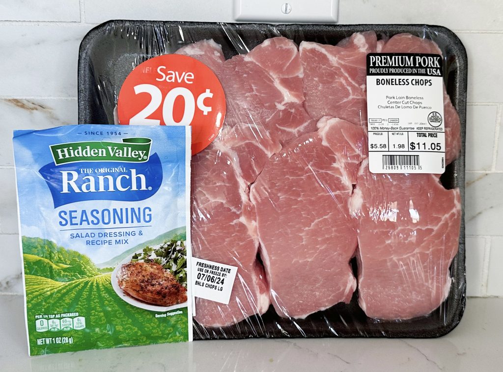 Seared ranch pork chops ingredients