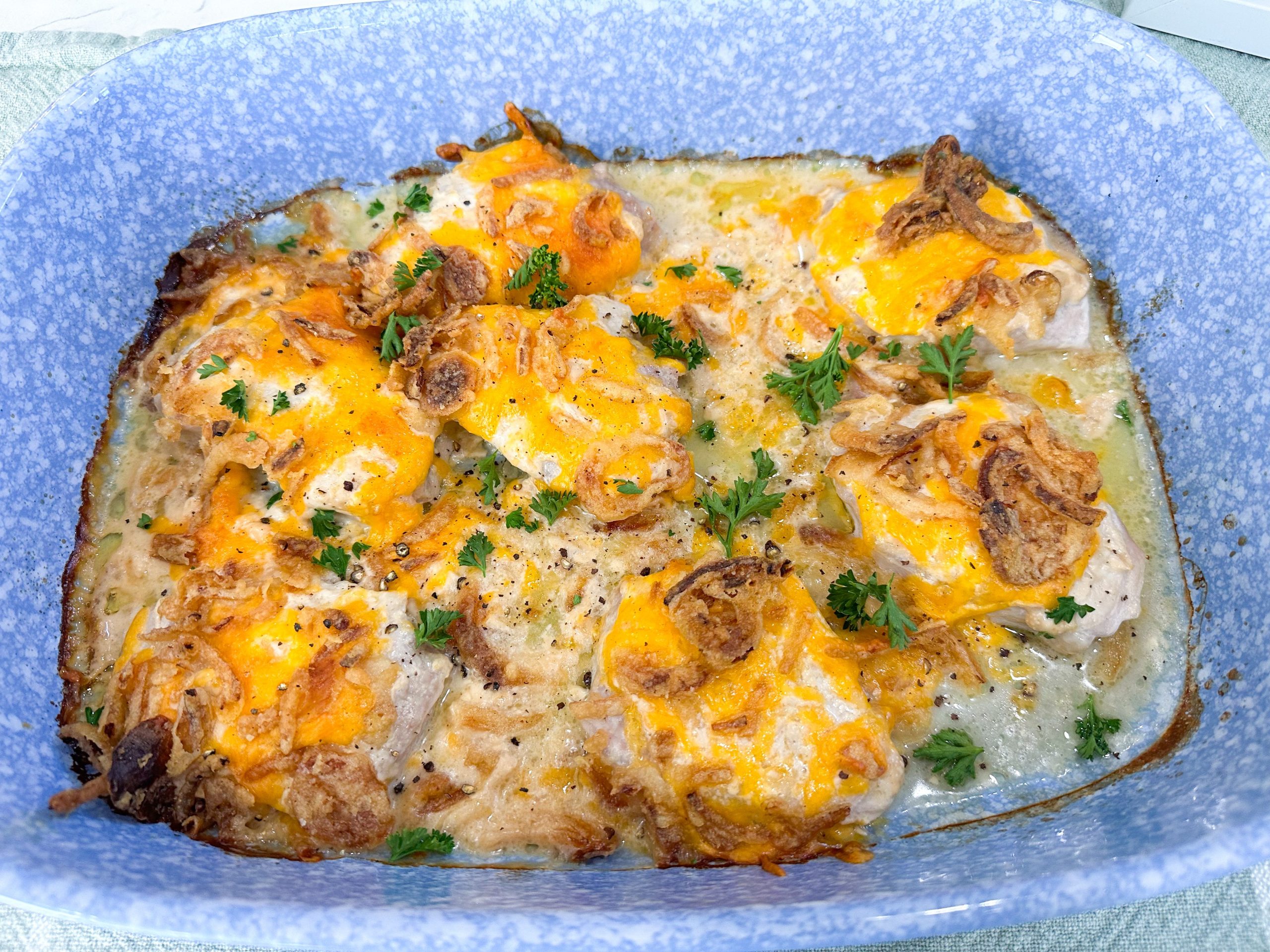 french onion pork chops