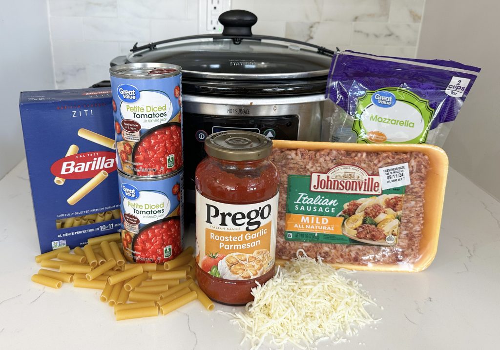 slow cooker baked ziti