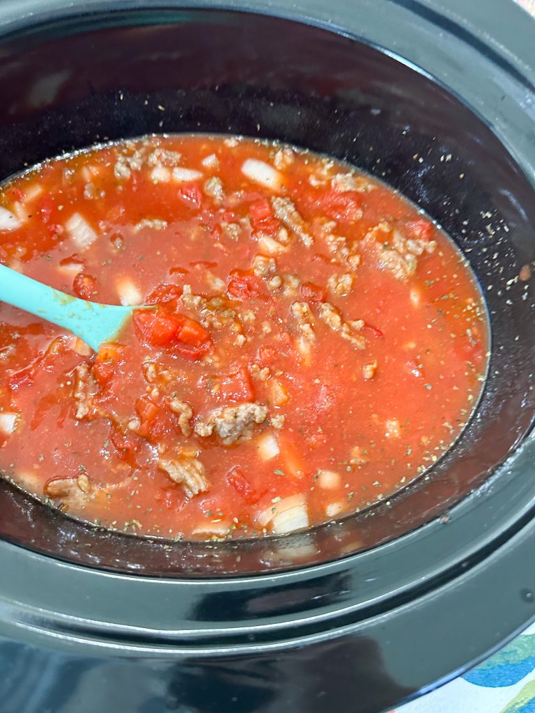 slow cooker baked ziti