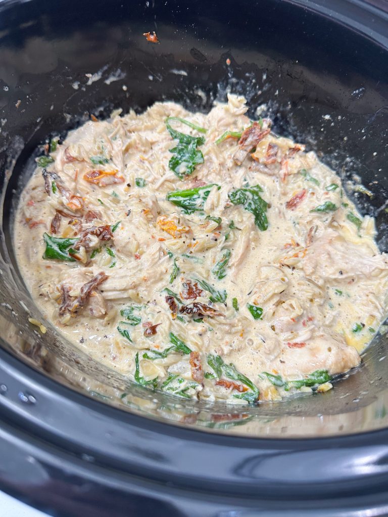 slow cooker chicken and orzo