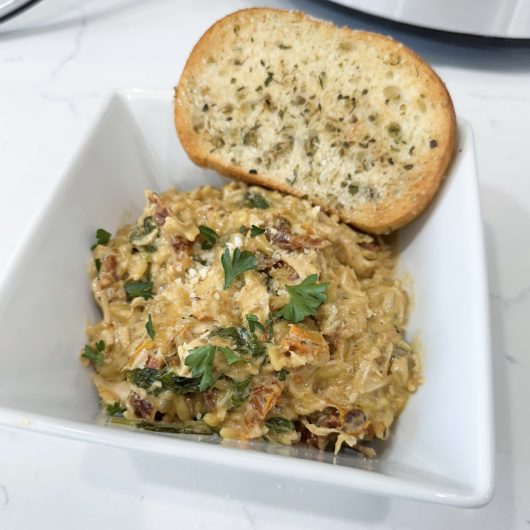 slow cooker chicken and orzo