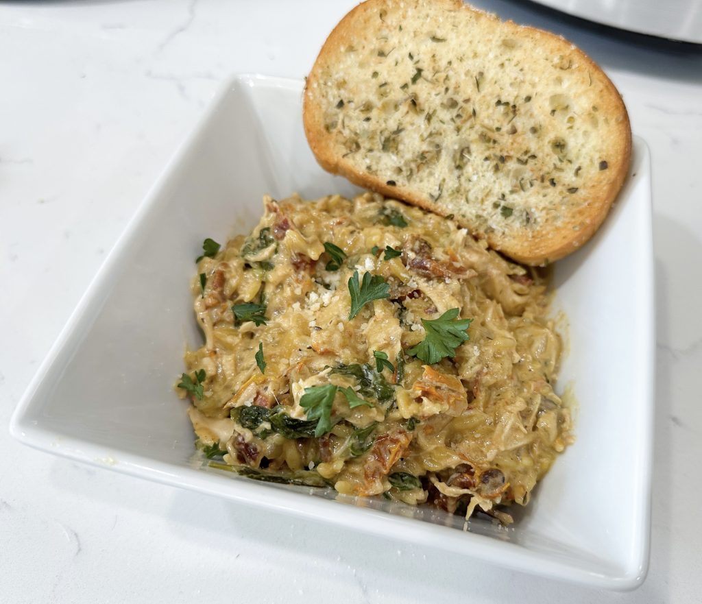 slow cooker chicken and orzo