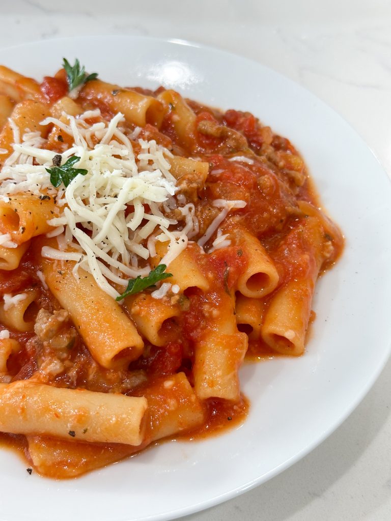 slow cooker baked ziti