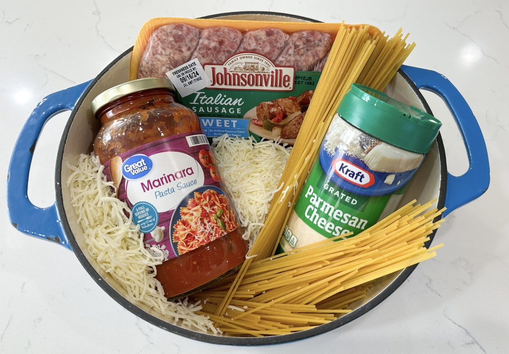 one-pot spaghetti with sausage