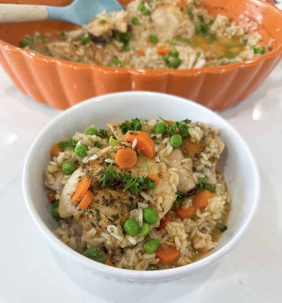 Chicken and brown rice casserole