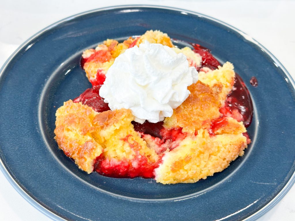 Strawberry Cheesecake Dump Cake