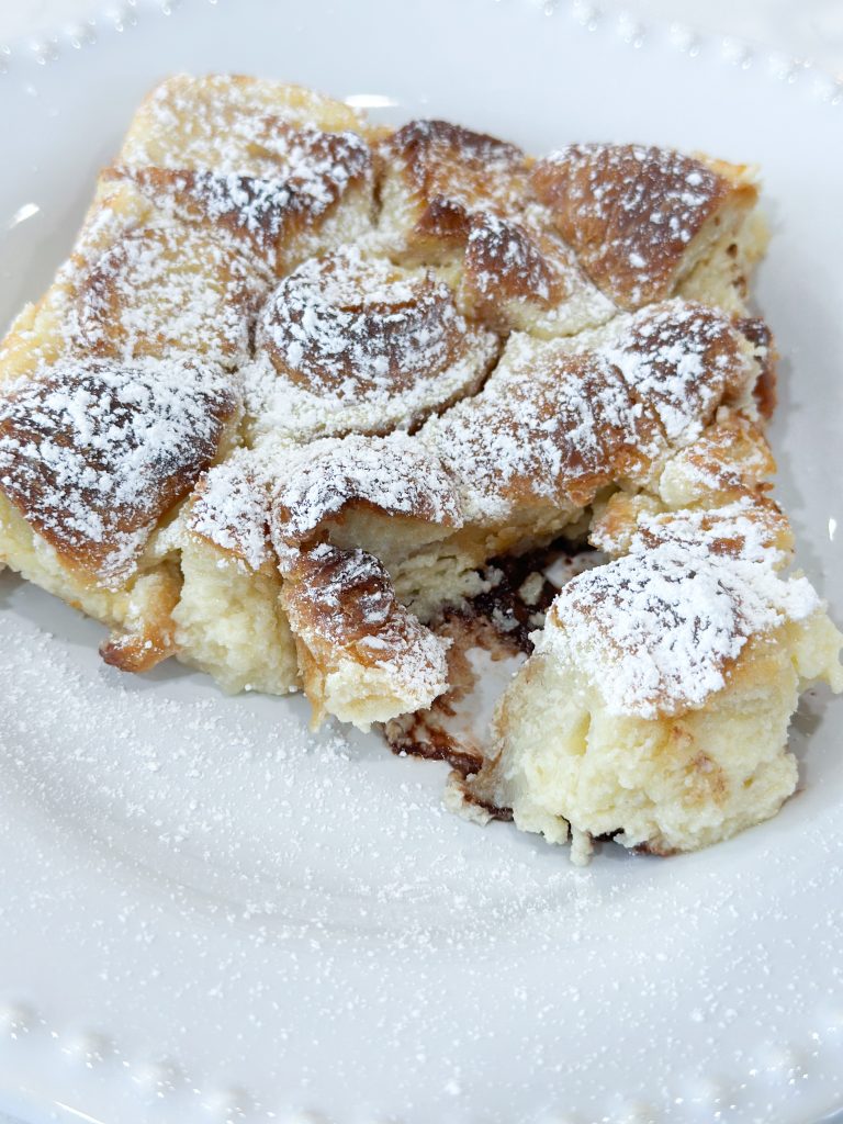 Dump and Bake Chocolate Crescent Casserole