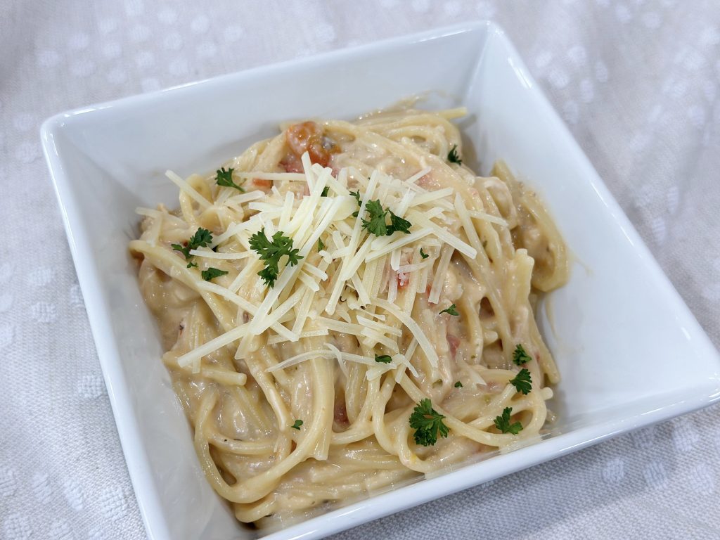 Slow cooker chicken spaghetti