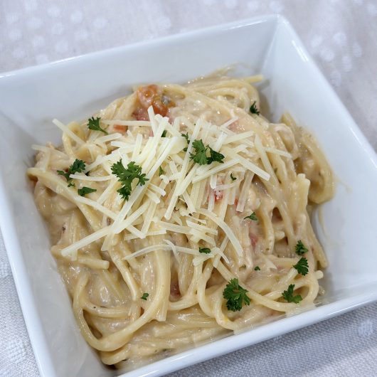 Slow cooker chicken spaghetti