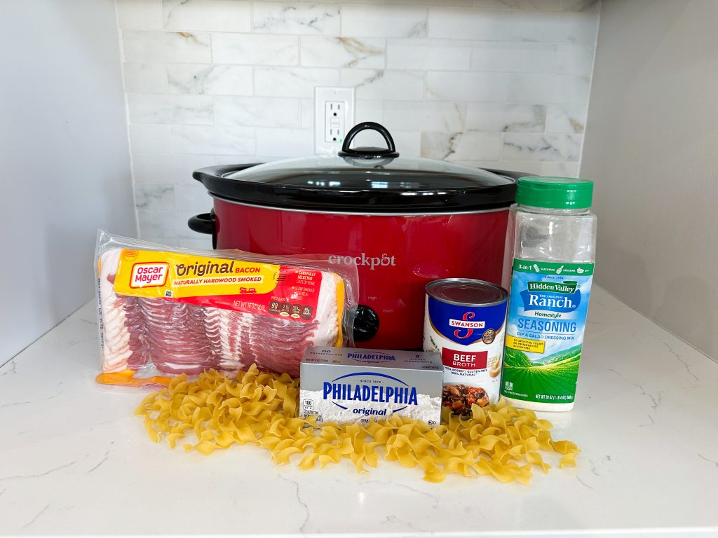 Slow cooker crack chicken dinner ingredients