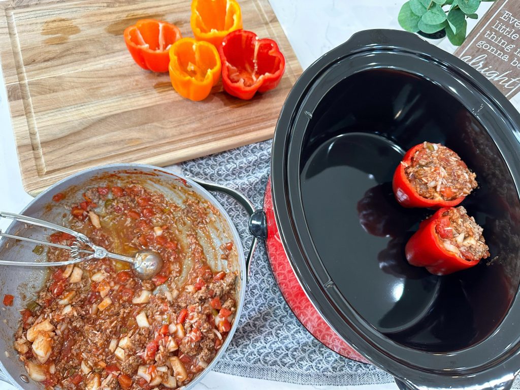 slow cooker stuffed peppers