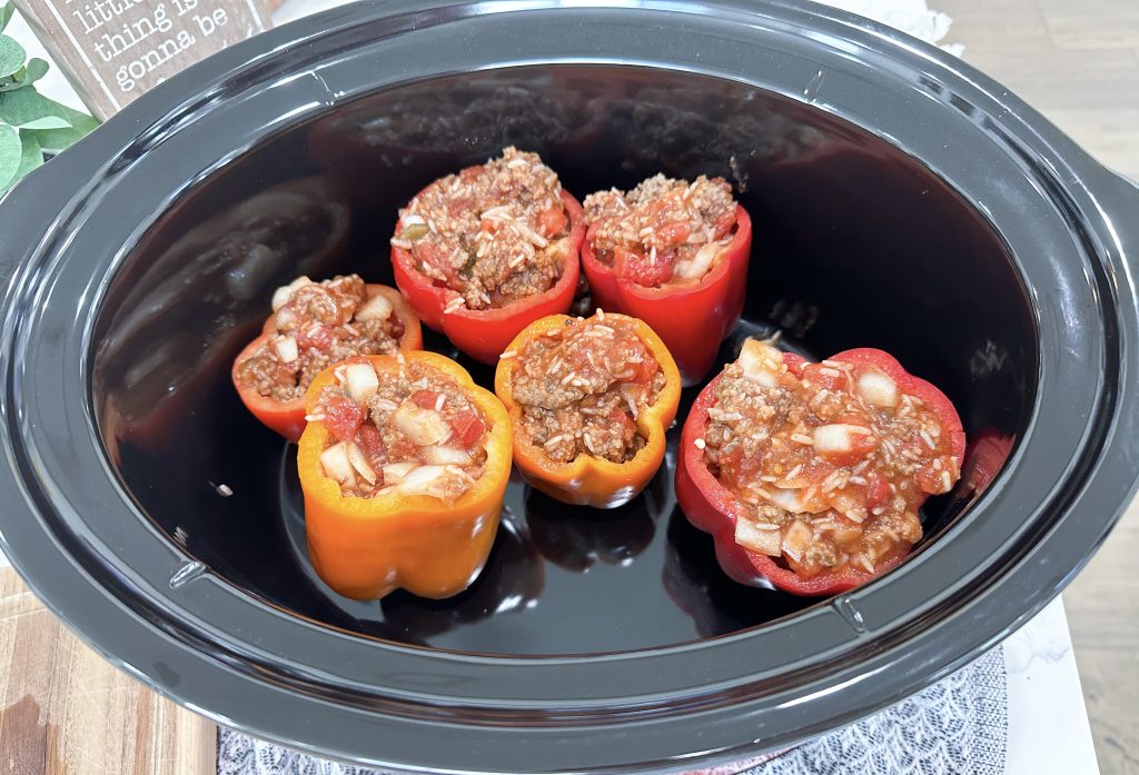 slow cooker stuffed peppers