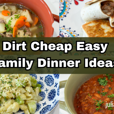 Dirt cheap family dinner recieps