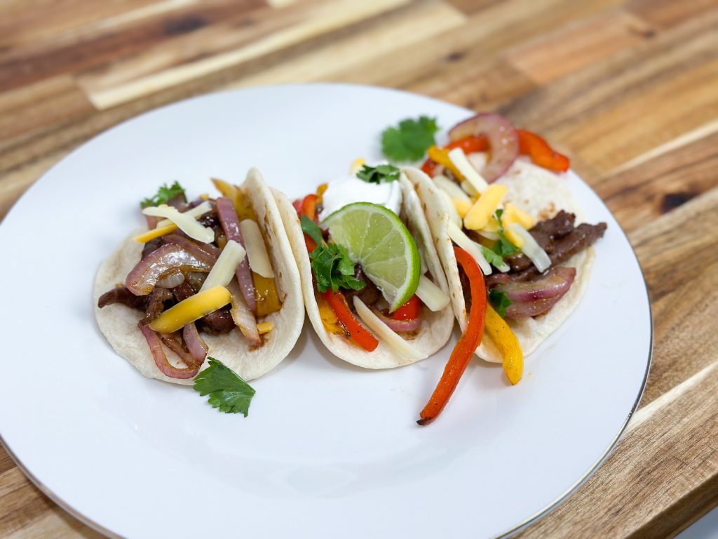 easy sheet pan steak fajitas