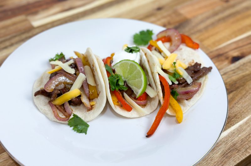 easy sheet pan steak fajitas