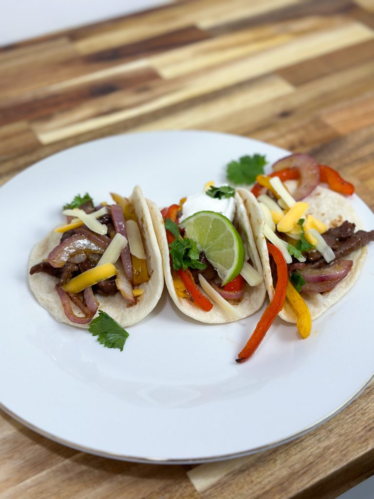 easy sheet pan steak fajitas