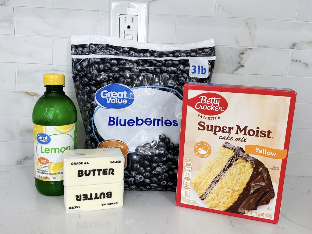 Blueberry crumble cake recipe ingredients