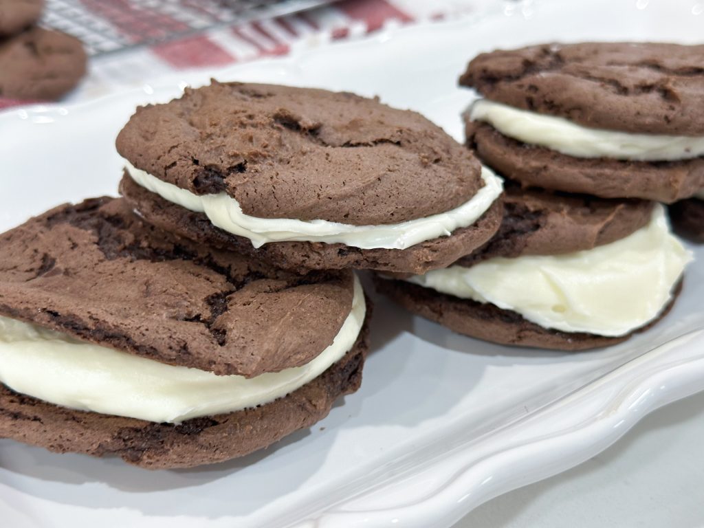 homemade Oreo cookie sandwiches