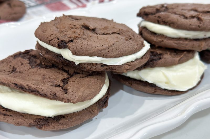 homemade Oreo cookie sandwiches