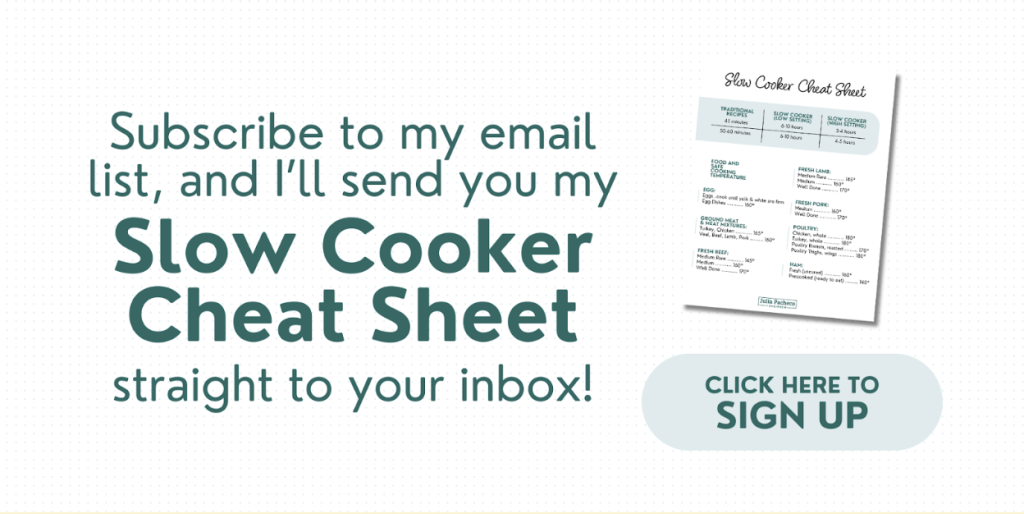 go to slow cooker informational sheet